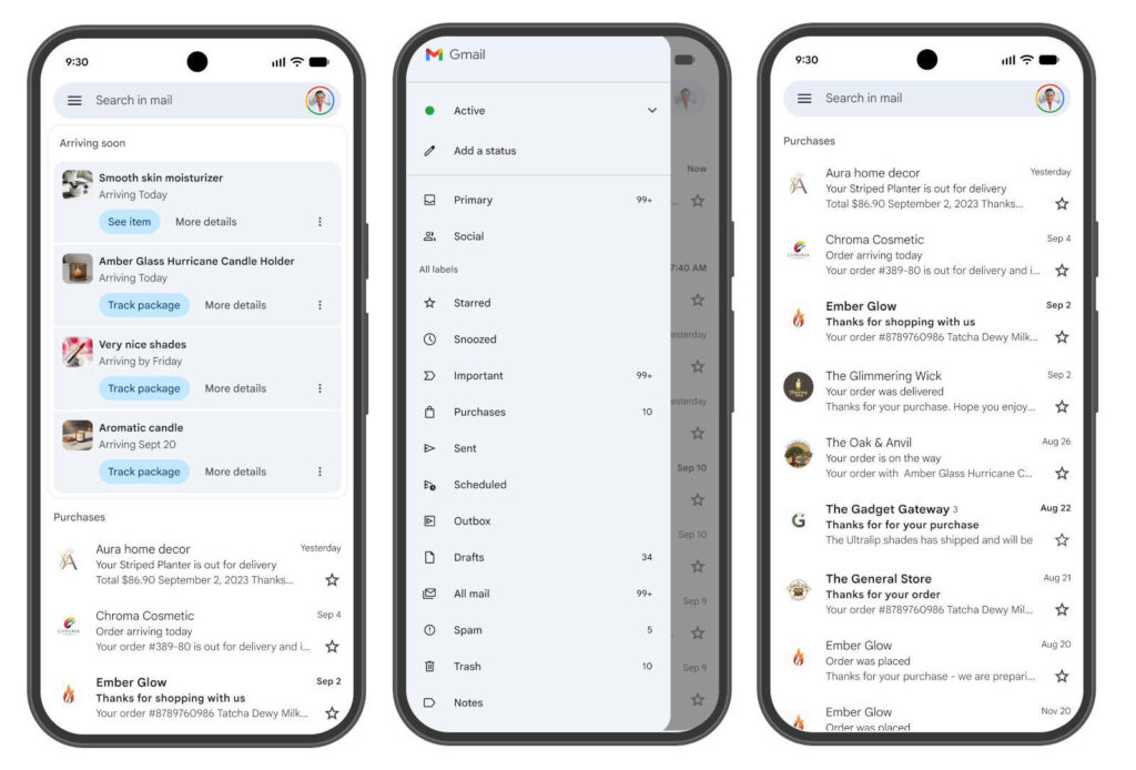Gmail kommer nu att filtrera dina köp till en ny flik
